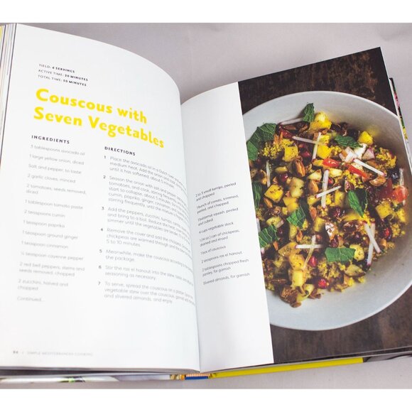 Simple Mediterranean Cooking Hardcover Recipe Book 2022 1st Ed - Picture 6 of 8